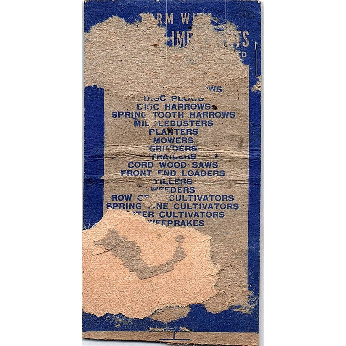 F.H. Hembrook & Son Chetek WI Vintage Matchbook Cover SF3-Y4