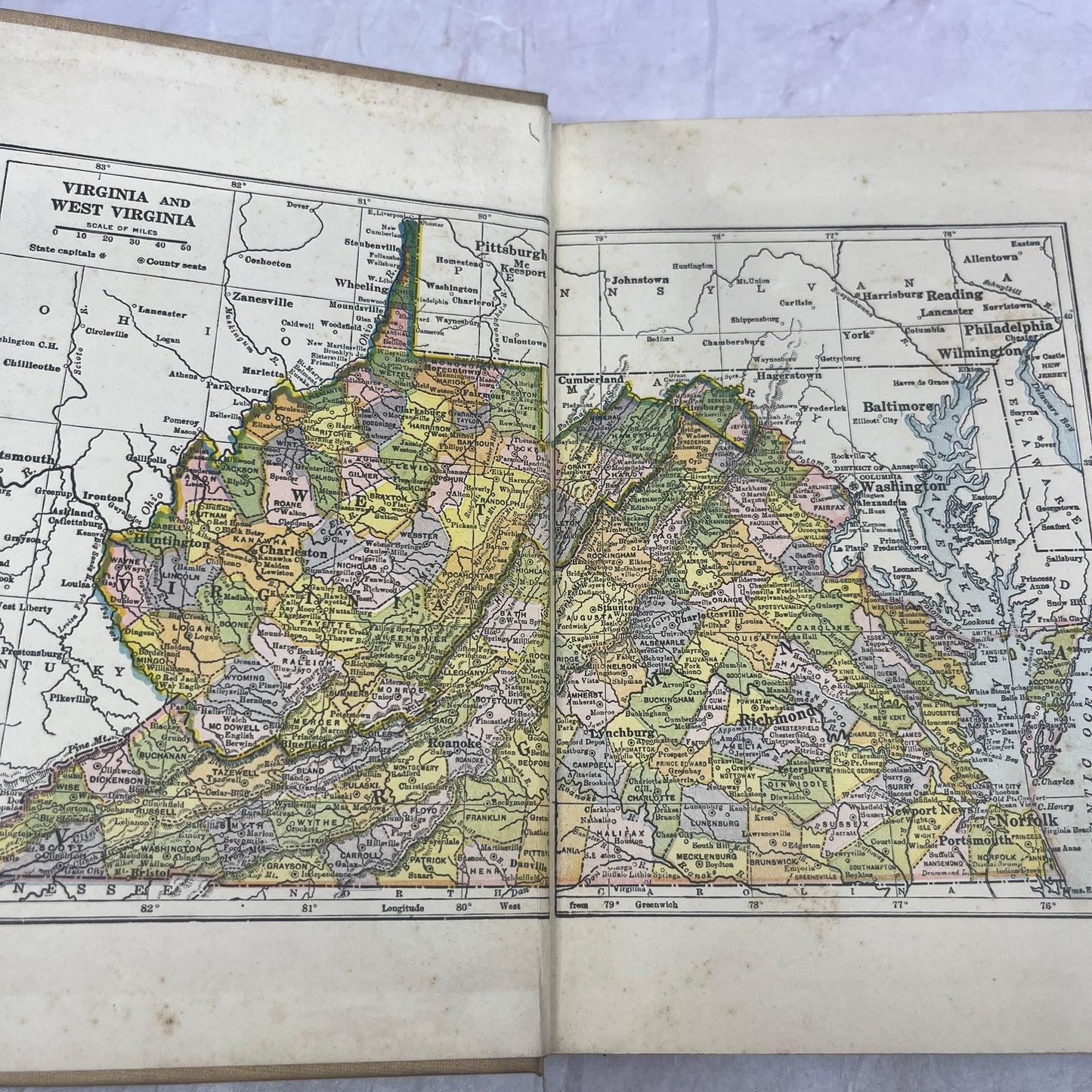 1926 A History of Virginia for Boys and Girls John W Wayland TE3-OB