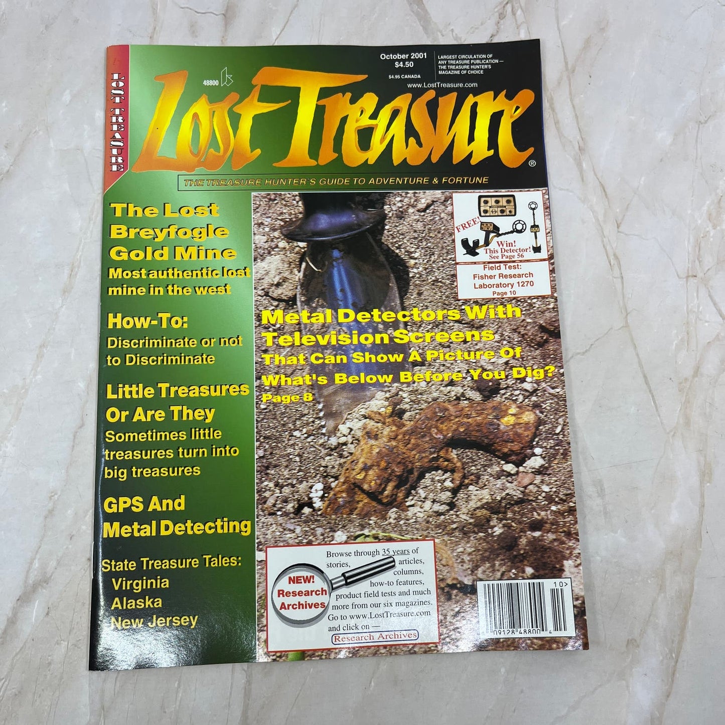 2001 Oct - Lost Treasure Magazine - Treasure Hunting Gold Prospecting M14