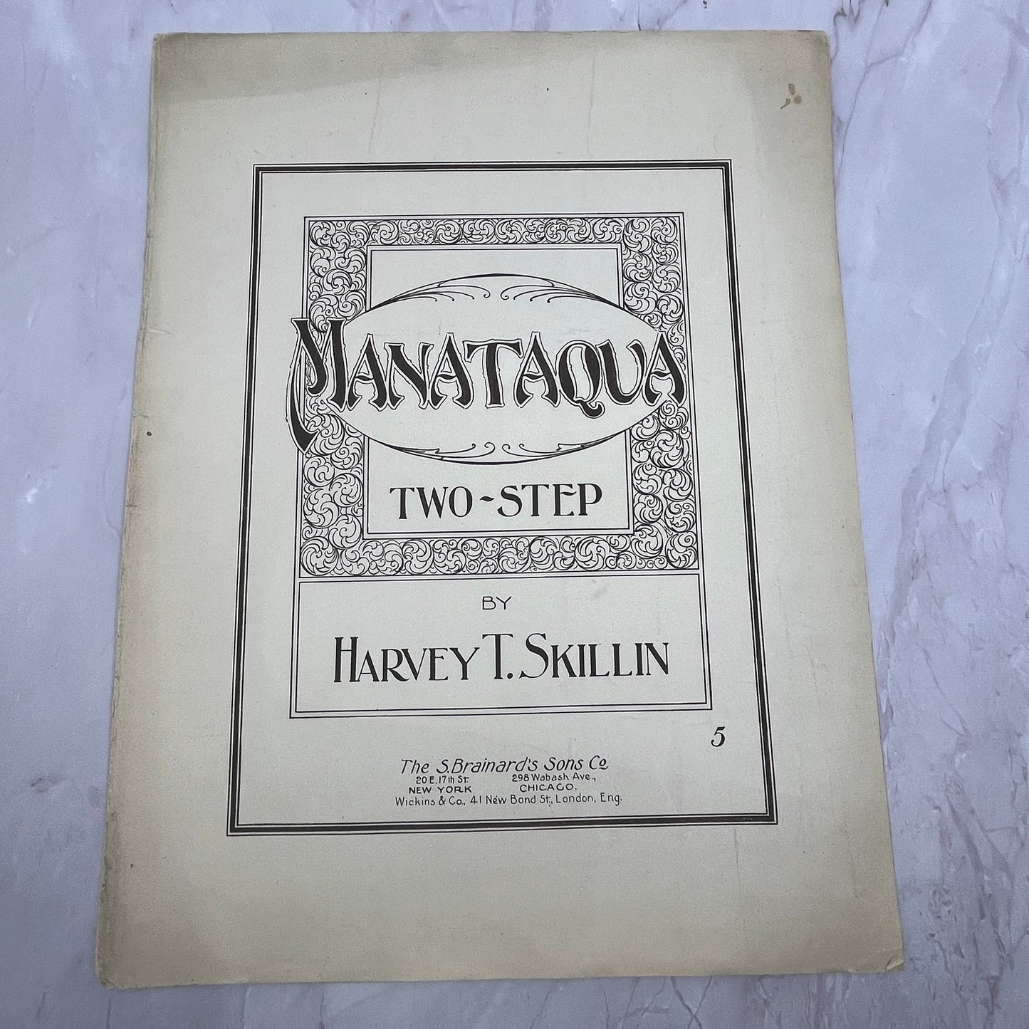 Manataqua Two-Step Harvey T. Skillin 1901 Sheet Music V15