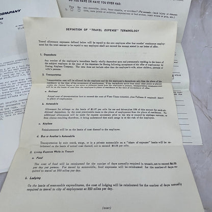 1955 Boeing Airplane Company Wichita KS Employment Offer and Ephemera AE3