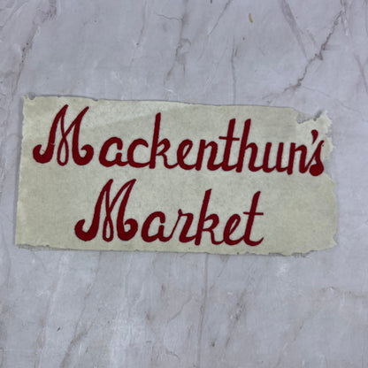 Vintage Mackenthun's Fine Foods Waconia MN Felt Patch for Jacket 5x10 D18