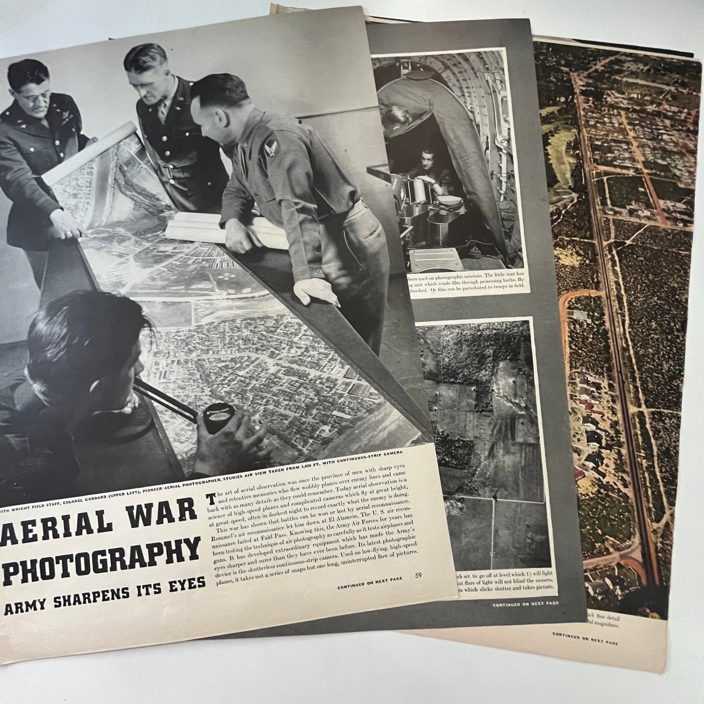 Aerial War Photography Col Goddard Wright Field 5 Pages 1940s WWII Article V30-1