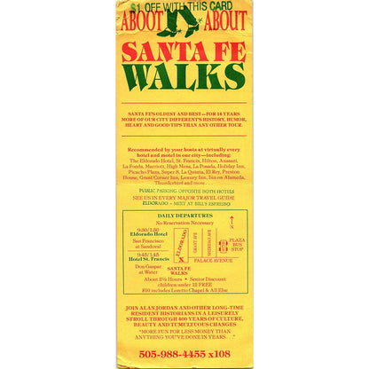 Aboot About Santa Fe Walks NM Vintage Tourist Travel Leaflet TH2-TB1