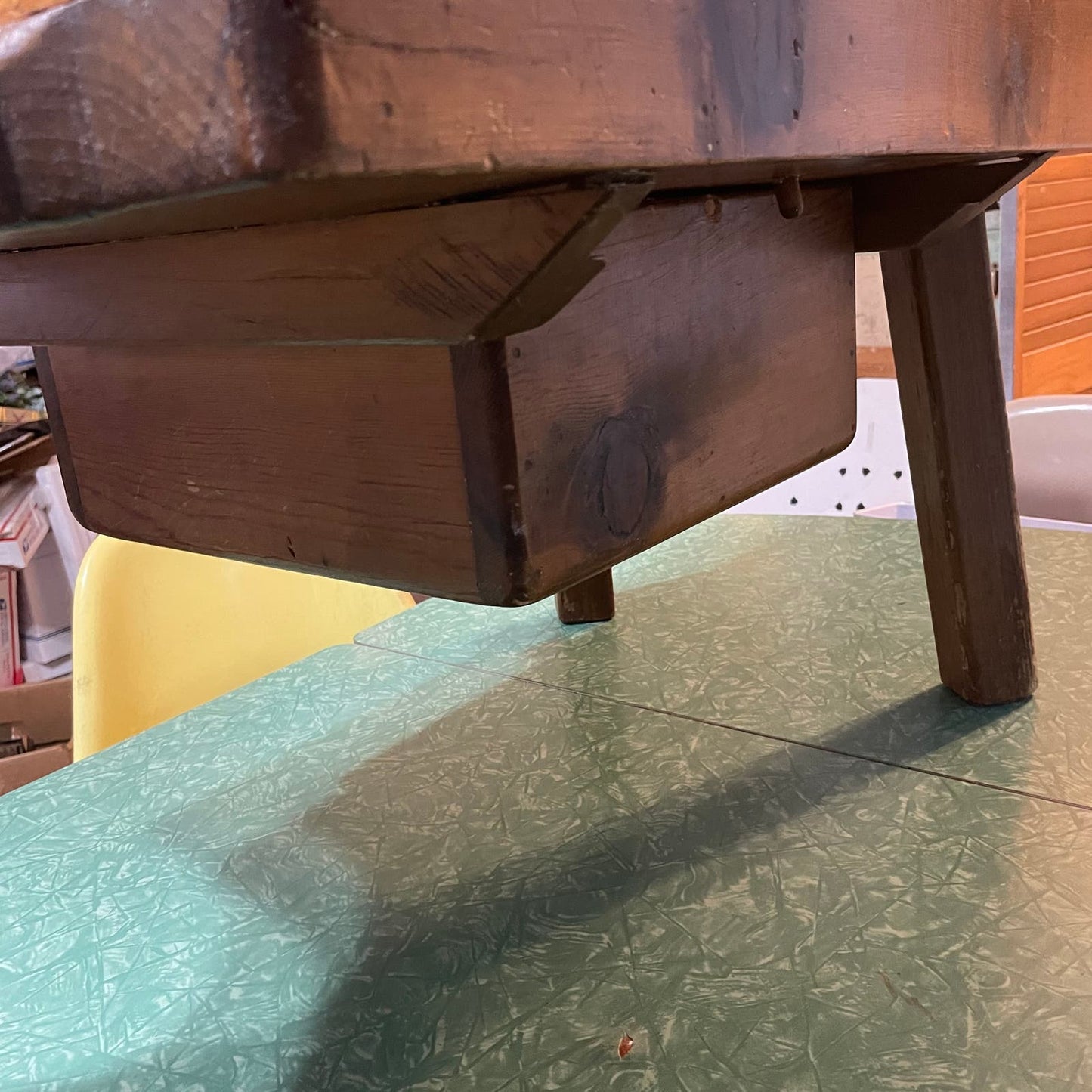 Vintage Handmade Primitive Wooden Solid Wood Cobblers Bench Coffee Table