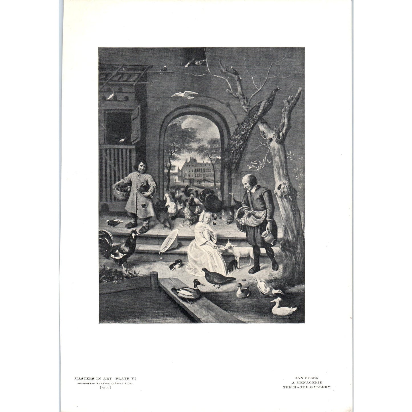 A Menagerie - Jan Steen c1905 Art Print D16