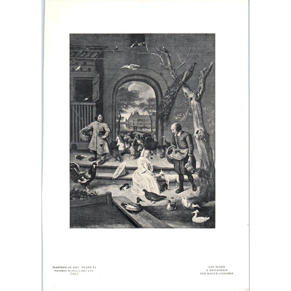 A Menagerie - Jan Steen c1905 Art Print D16