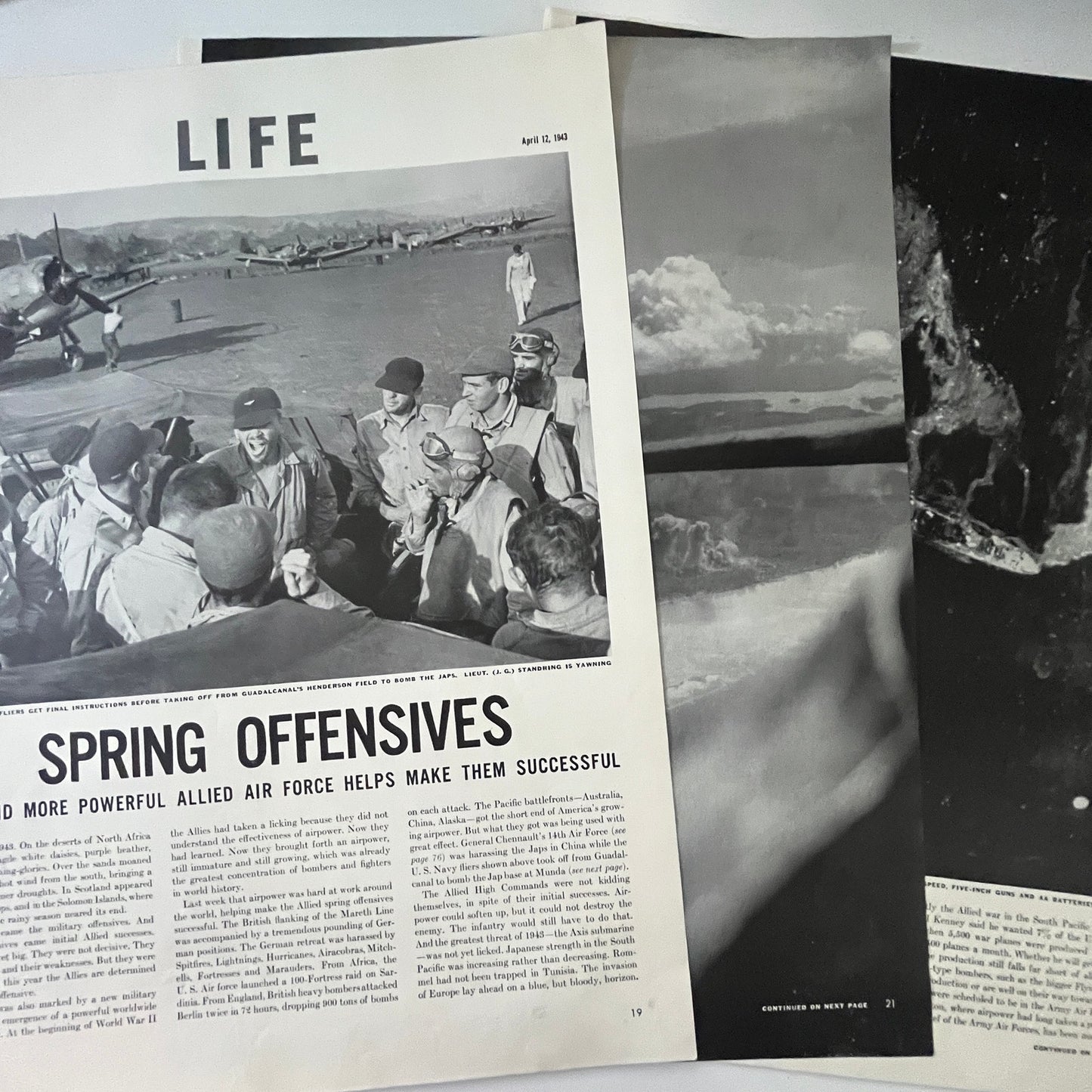1943 Allied Air Force Spring Offensives 5 Pages 1940s WWII Era Article V29-5