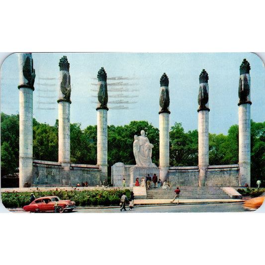 1958 Monumento Los Ninos Heroes Del Castillo De Chapultepec Mexico Postcard PE4