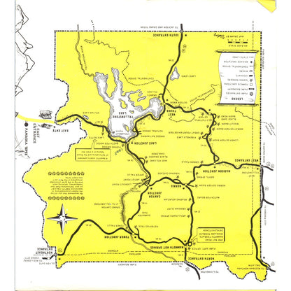 1970s Yellowstone Park Via Wapiti Valley Travel Brochure and Map AB8-RS1