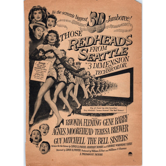 Those Redheads from Seattle 3D Jamboree Vintage Original Magazine Ad D20