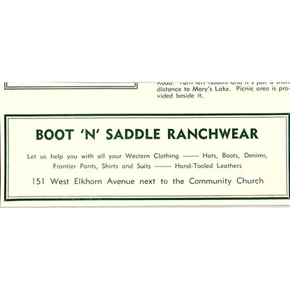 The Crags Lodge - The Friendly House on the Hill 1957 Estes Park CO Ad AG4-M1