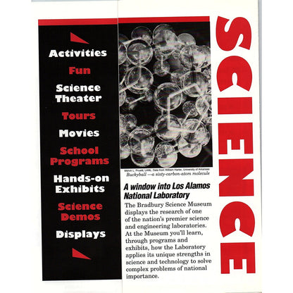 Bradley Science Museum Los Alamos National Laboratory Travel Brochure TH2-TB1