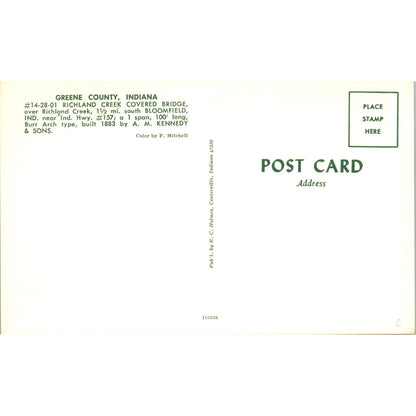 Humpback Bridge Covington VA Vintage Covered Bridge Postcard PC14