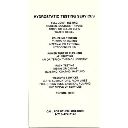 Sam Nicholson Loomis International Pasadena TX Vintage Business Card SC9-B6