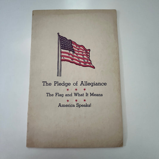 The Pledge of Allegiance John Marshall Los Angeles CA 1940s WWII Booklet TG2-OB