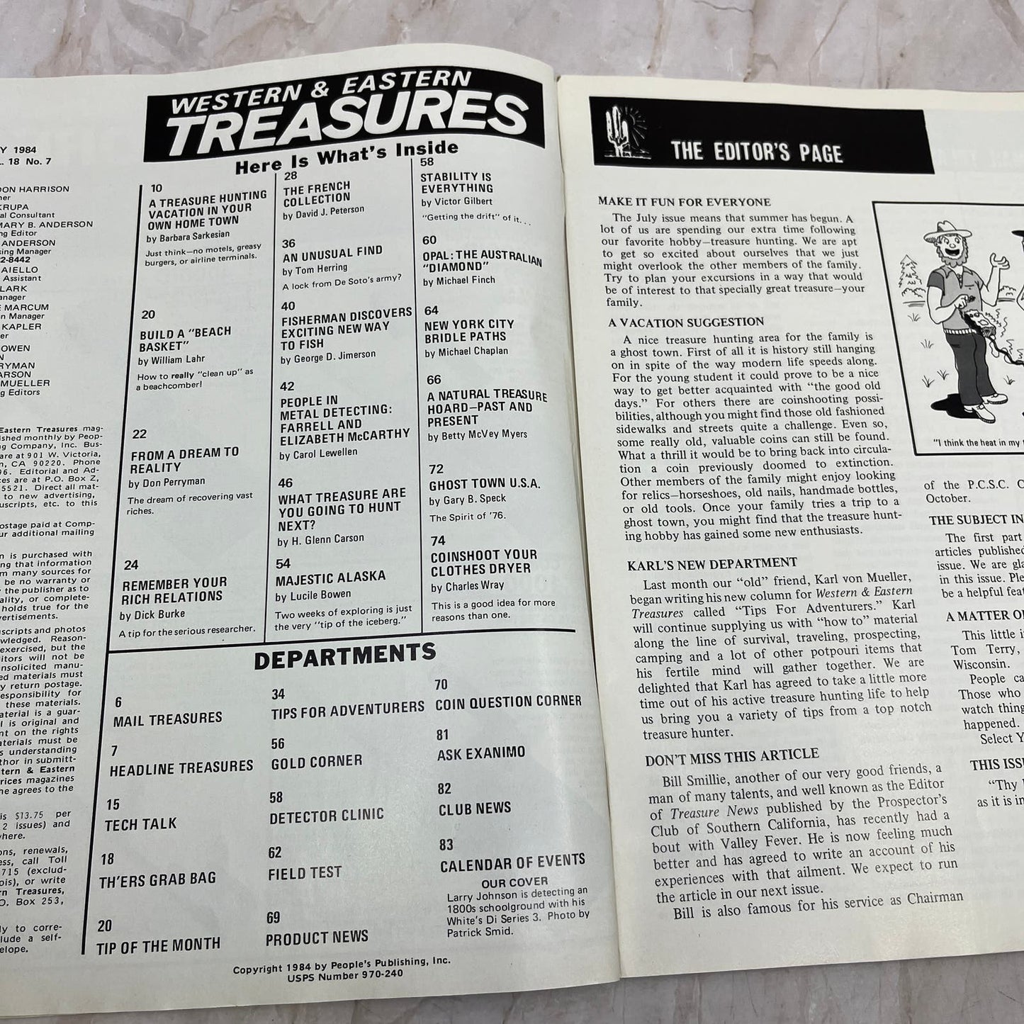 1984 July - Western & Eastern Treasures Magazine - Treasure Hunting Gold M12