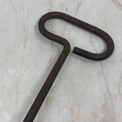 Antique Bronze Cattle Branding Iron Letter W M 3 11” Western Cowboy Decor TF5