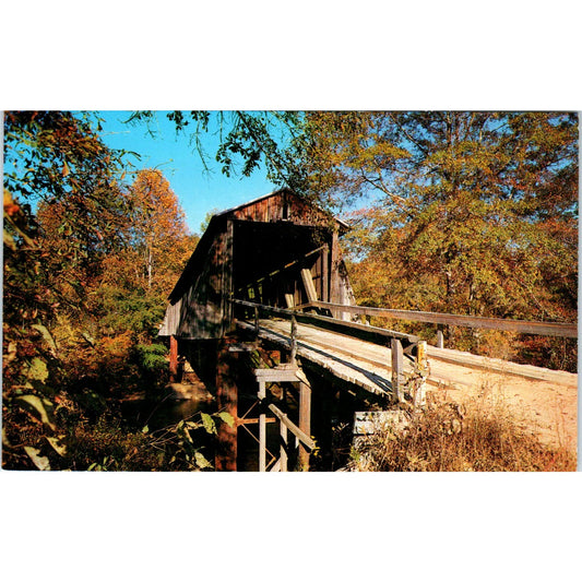 Chapman's Bridge Pickens Oconee South Carolina Covered Bridge Postcard PB10