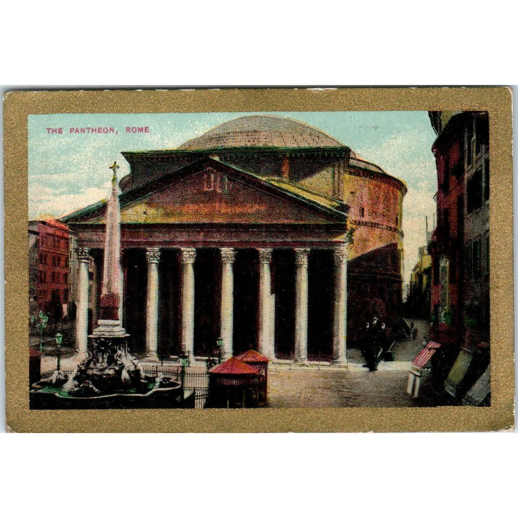 1911-12 The Pantheon Rome Pan Handle Card Scrap Sights and Scenes AD8-Q3