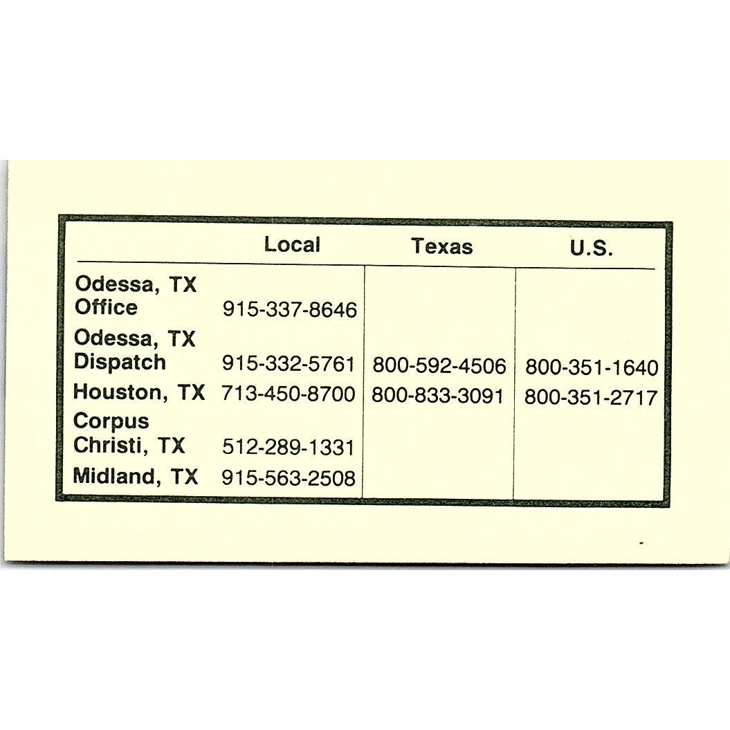 Lewie Montgomery Trucking Co Steve Gilbreath Channelview TX Business Card SB4-B5