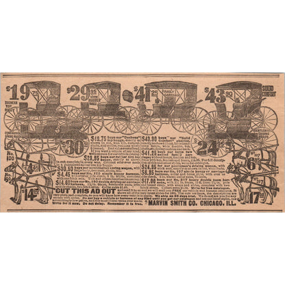 Carriage Sale Marvin Smith Co Chicago IL 1905 Magazine Ad AF1-NEH