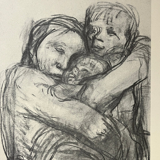 1948 Kathe Kollwitz "Mutter Mit Kindern" Lithograph Art Print 11x15 V3