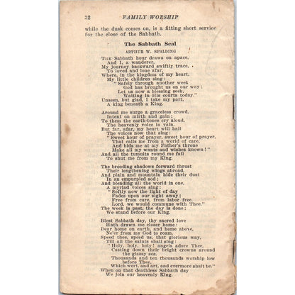 Vintage Christian Home Series No.4 Tract Family Worship Takoma Park AE6