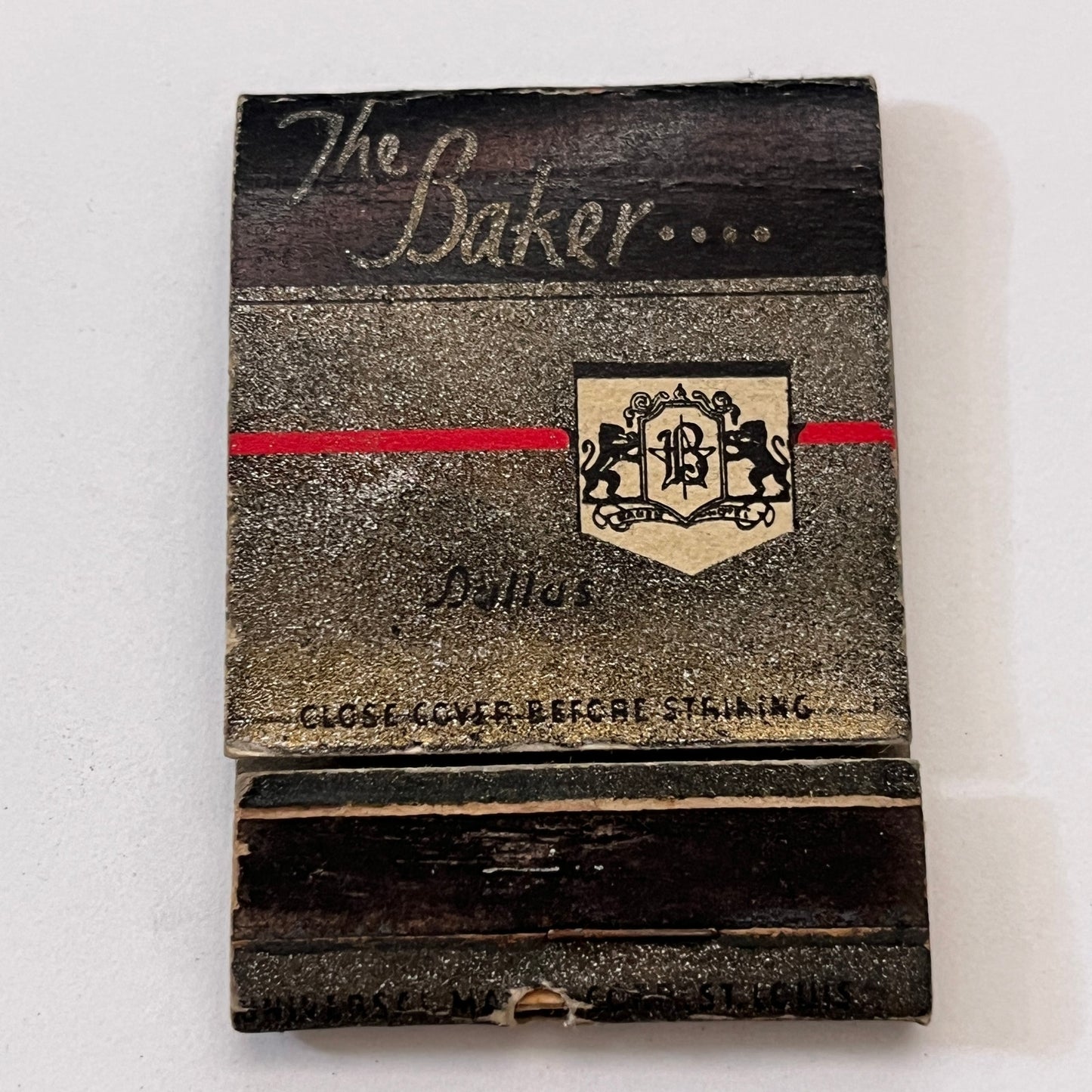 The Baker Hotel Dallas TX Vintage Matchbook Cover TB8-MB3-8