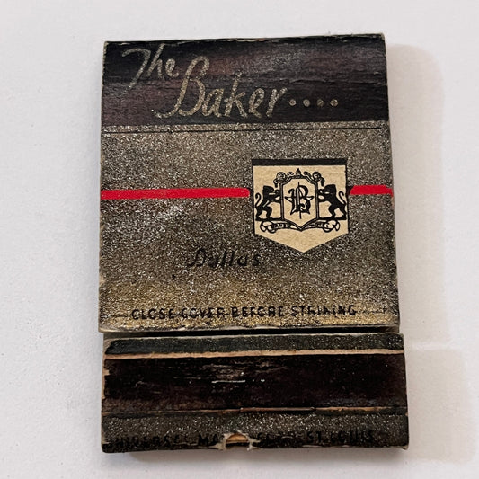 The Baker Hotel Dallas TX Vintage Matchbook Cover TB8-MB3-8