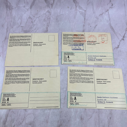 1963 Lot of 4 Aarhus C Denmark Copenhagen Brevkort Travel Postal Cards ML1-7