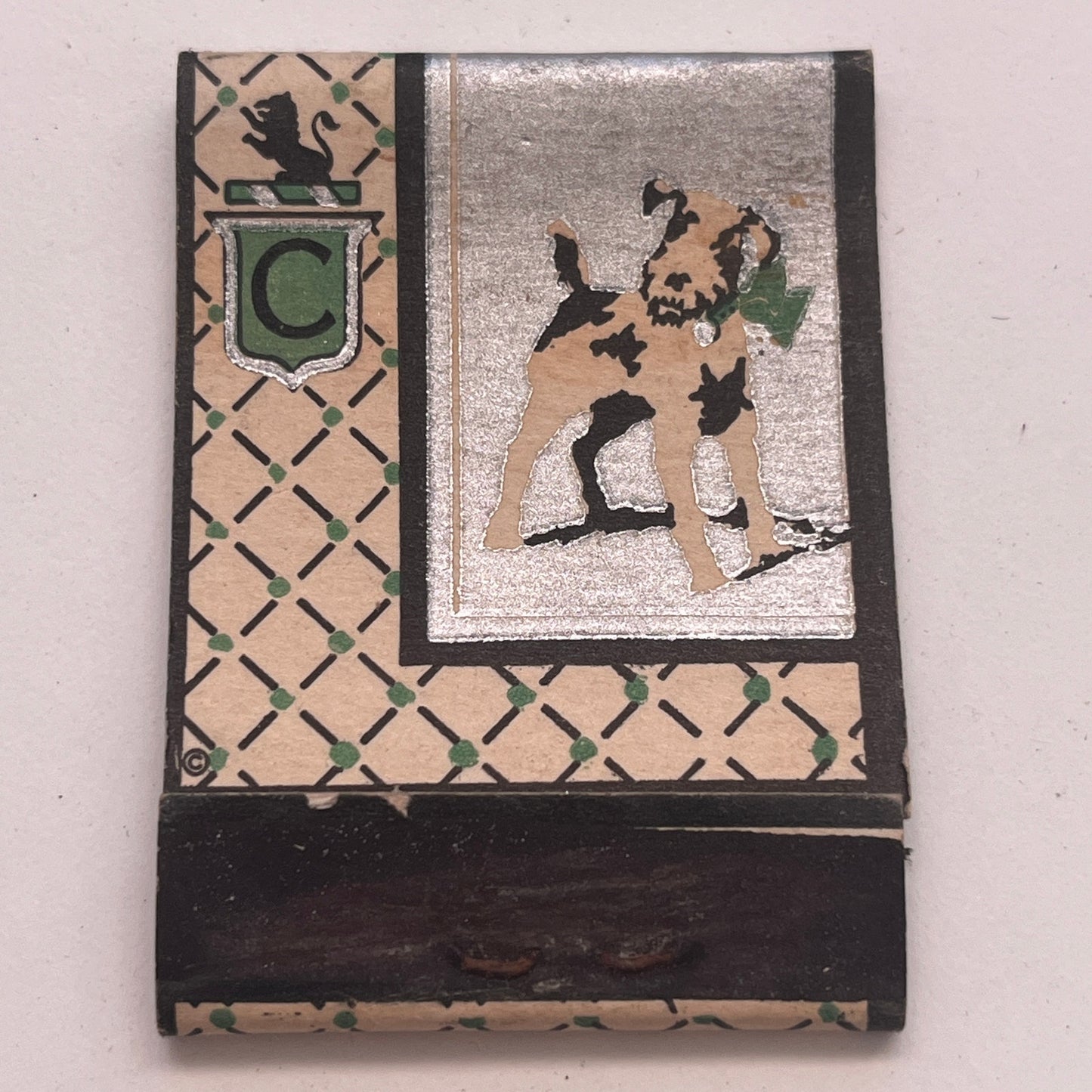 Schnauzer Dog Monogrammed C Vintage Matchbook Cover TB8-MB2-9
