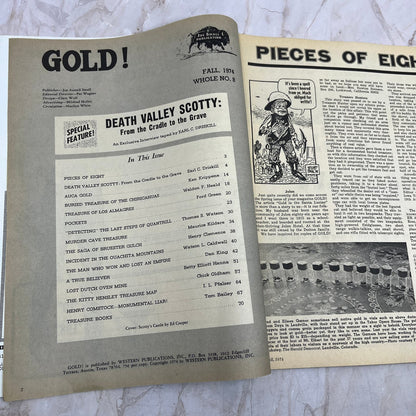 1974 Fall -Gold! Magazine - Treasure Hunting Metal Detecting Prospecting M13