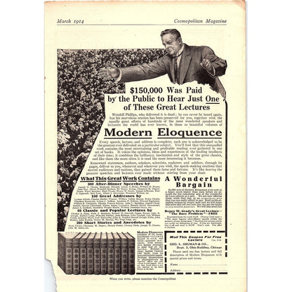 1914 The Gorham Co Silversmiths Silverware NY Antique Magazine Ad 6.5x9.5 V4