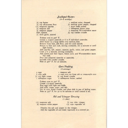 1970s Recipes from the King's Arms Tavern Williamsburg VA Travel Pamphlet TF4-BD