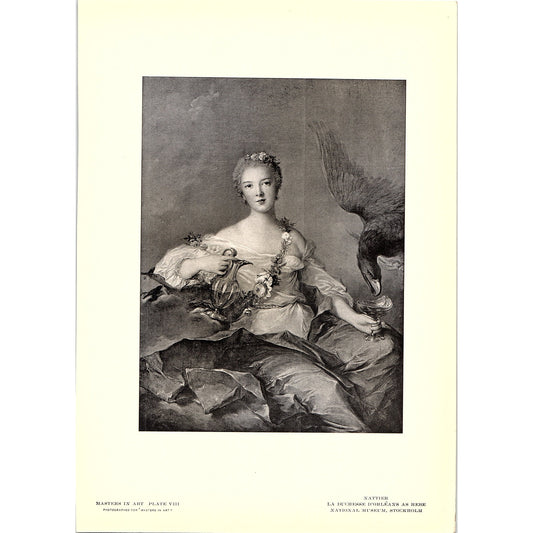 La Duchesse D'Orléans as Hebe - Nattier - 1902 Litho Art Print AF4-11