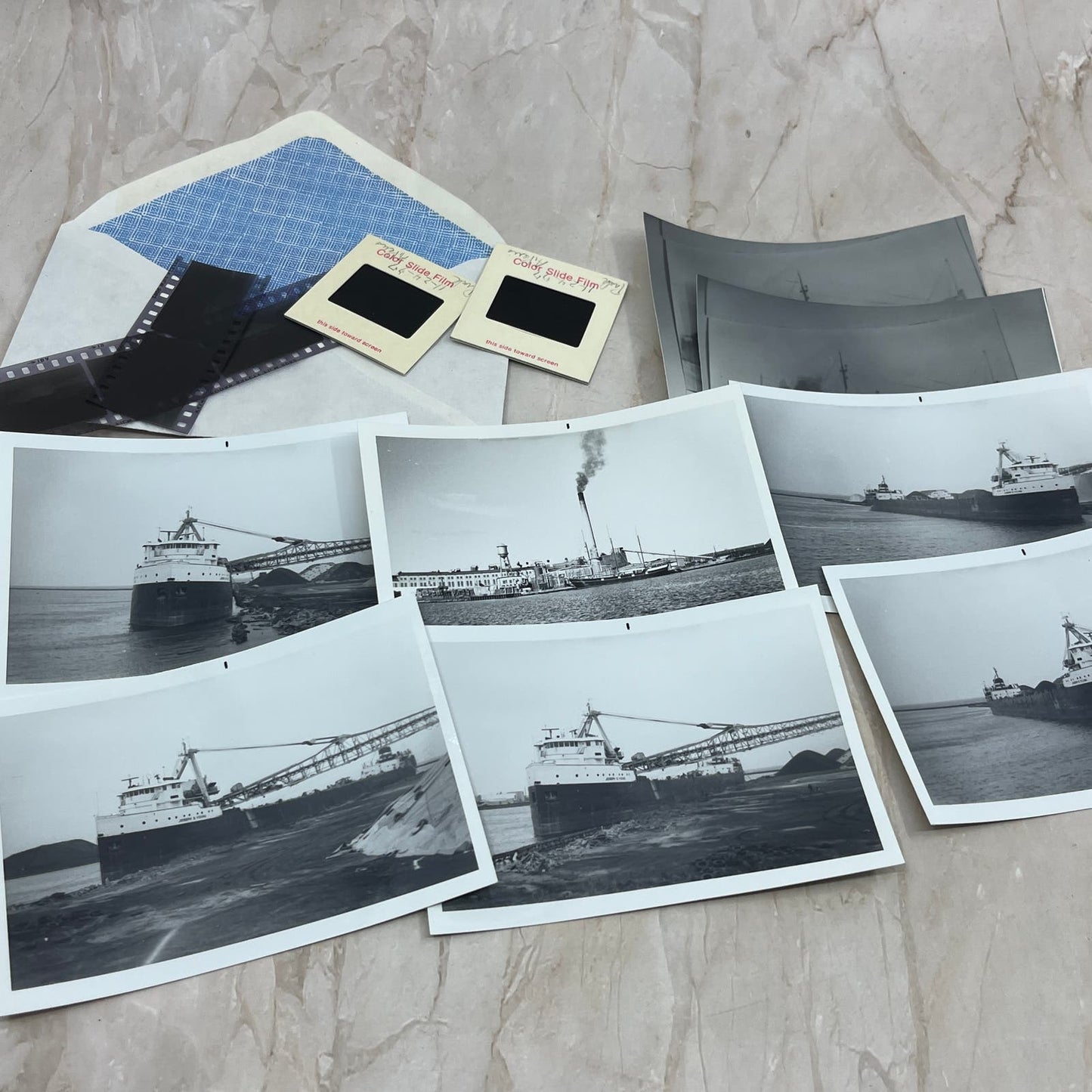 c1977 Photo Lot Str. Joseph S. Young at Marinette & Sailing Ship Caravan TF5-L3