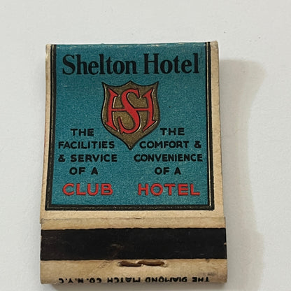 Shelton Hotel 49th St New York City Vintage Matchbook Cover TB6-MB1-5