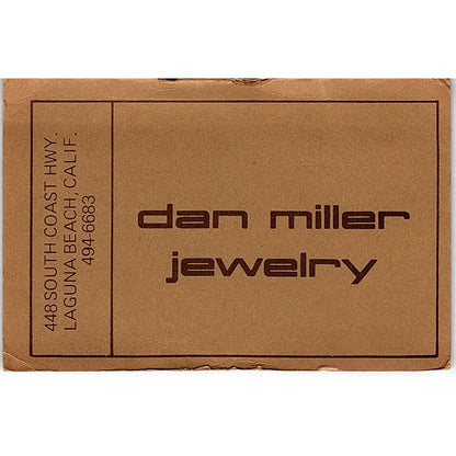 Dan Miller Jewelry Laguna Beach CA Vintage Business Card ML1-6