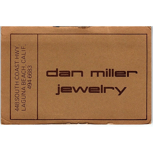 Dan Miller Jewelry Laguna Beach CA Vintage Business Card ML1-6