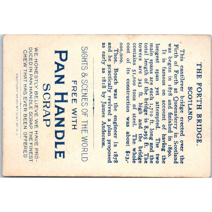 1911-12 The Forth Bridge Scotland Pan Handle Card Scrap Sights and Scenes AD8-Q3