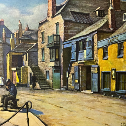 Quayside St. Ives Herbert Truman Vintage Art Print 9x12 V5