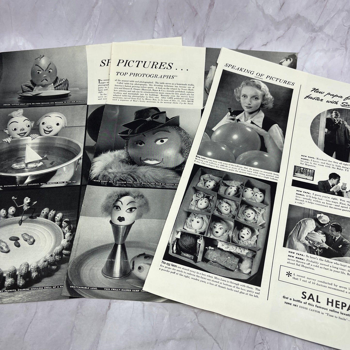 Nina Leen Liliput Anthropomorphic Food Photographer 3 Page Story 1940 Ad V14-8