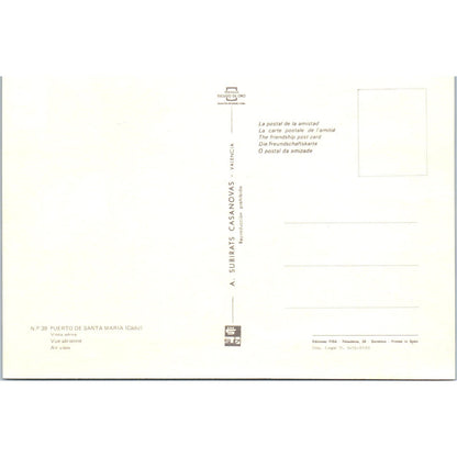 Puerto De Santa Maria Vista Aerea Vue Aerienne Vintage Postcard PD1