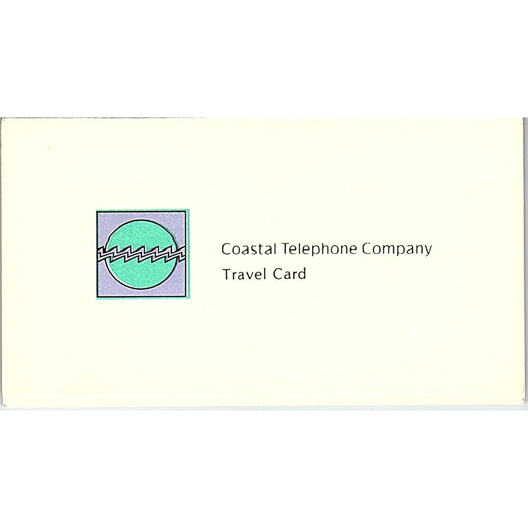 Coastal Telephone Company Travel Card Houston TX Vintage Business Card SC9-B7
