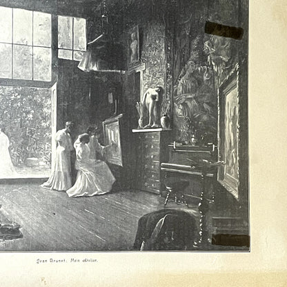 Jean Brunet - Mein Atelier - Vintage Art Print Engraving 11x16 V11