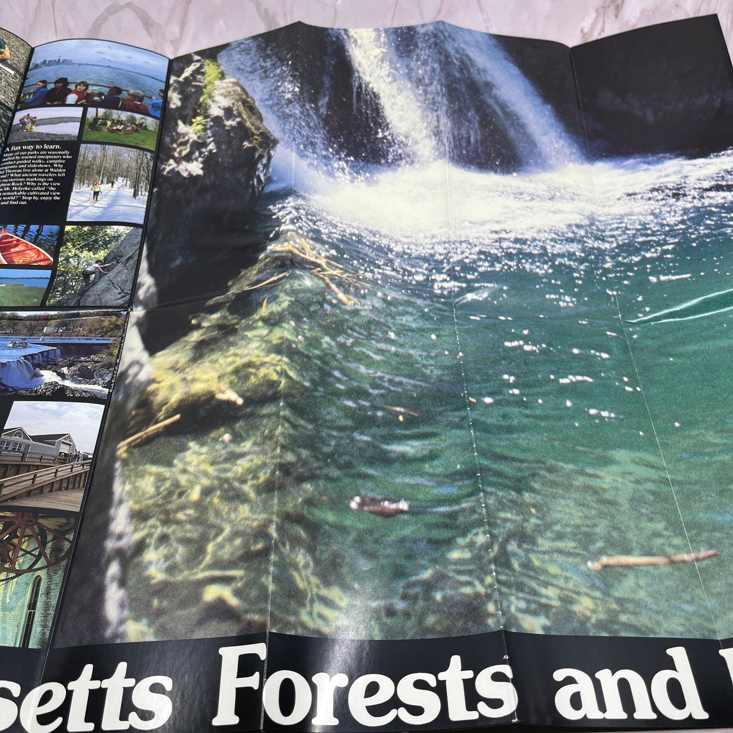 1988 Massachusetts Forests and State Parks Guide and Fold Out Map TH9-TM2