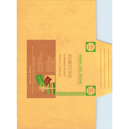 Fortune Magazine Christmas Gift Subscription Envelope Blank 1951 Magazine Ad D17