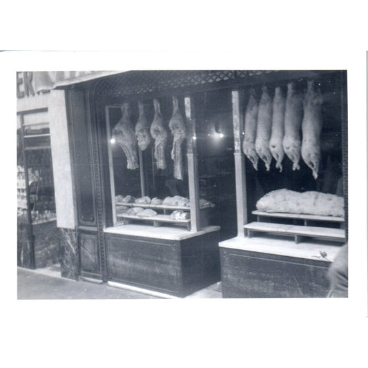 Fresh Pigs Hang in Butcher Shop in Postwar Germany c1954 Army Photo AF1-AP3