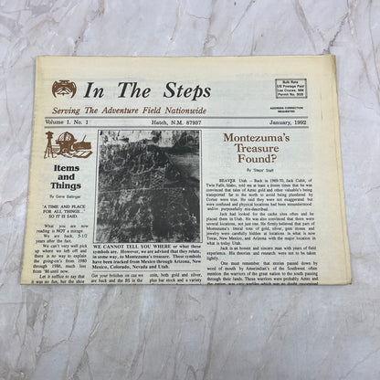 1992 Jan - In the Steps of the Treasure Hunter Newspaper - Hatch NM M20